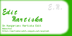 edit martiska business card